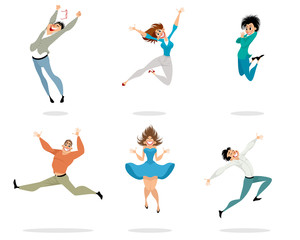 Happy and expressive people