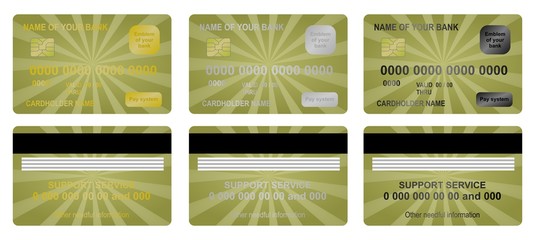 Bank card for the USA Independence Day in khaki