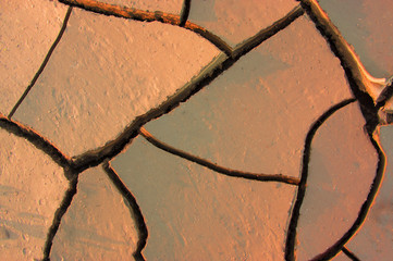 brown dry and cracked soil texture background