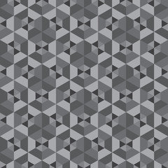Vector pattern. Repeating geometric tiles with stripe hexagonal elements in different color