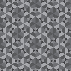 Vector pattern. Repeating geometric tiles with stripe hexagonal elements in different color