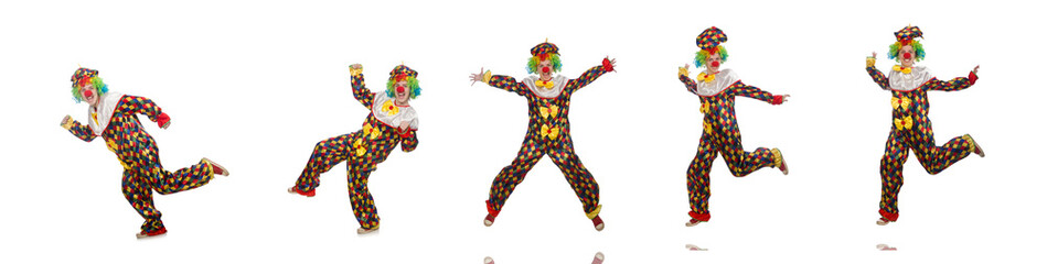 Clown isolated on the white background