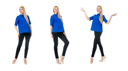 Obraz premium Beautiful pregnant woman isolated on white