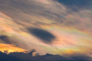 The beautiful sky background in the evening is a twilight light before the sun sets.