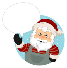 Santa Claus Christmas Market Speech Bubble