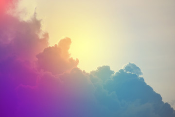 Clouds and sky in the daytime with a pastel background
