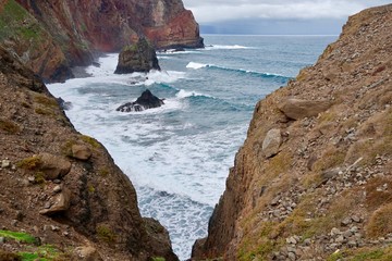 Wilde Atlantikküste bei Ponta de São Lourenço auf Madeira