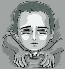 Kid Boy Child Trafficking Illustration