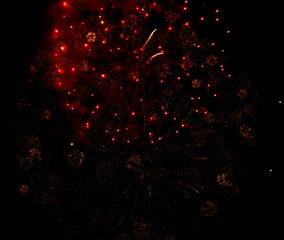 Fototapeta na wymiar firework lights on black background