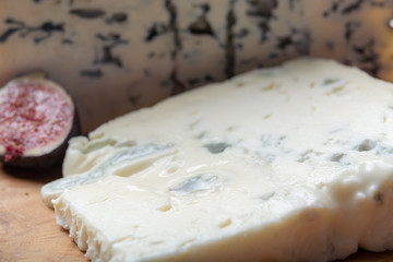 Gorgonzola picant and dolce Italian blue cheese, made from unskimmed cow's milk in North of Italy