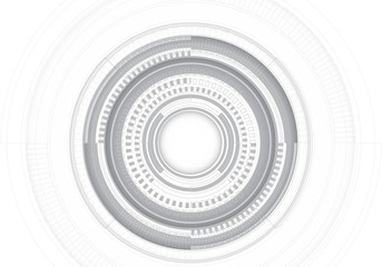 Abstract grey circle line system on white design modern futuristic technology background vector illustration.