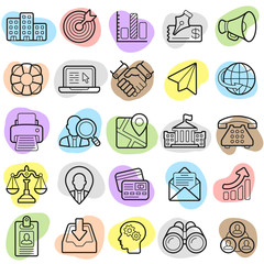 Busines finance trendy new icon set. Vector eps10