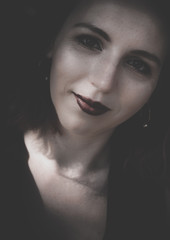 Fototapeta premium Attractive sincere woman with a quiet smile