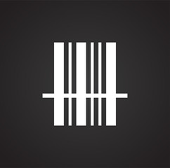 Barcode related icon on background for graphic and web design. Simple illustration. Internet concept symbol for website button or mobile app.