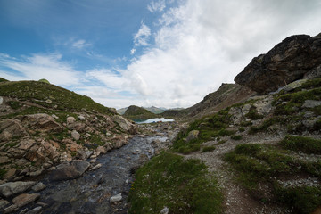 mountain landscape with river