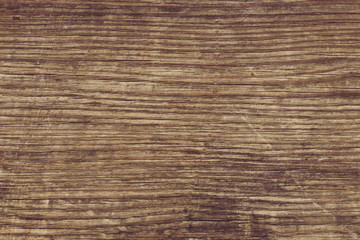 Wooden wall texture. Old dirty scratched wood table. Vintage shabby brown board. Wooden plank backdrop. Brown plank timber. Rustic background, template. Grunge wood wall pattern. Nature background