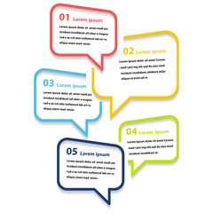 Fototapeta premium infographic 5 step presentation, infographic linear bubble
