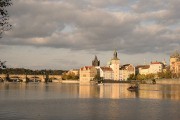 Prague at sunset,