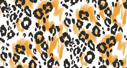 Animal texture seamless background pattern. Fashion print, textile design. Cute pattern. Vector.