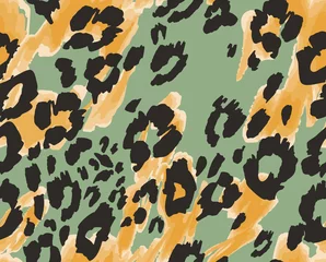 Tuinposter Animal texture seamless background pattern. Fashion print, textile design. Cute pattern. Vector. © Elena