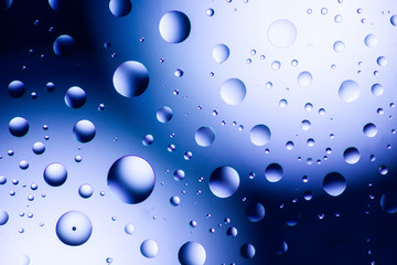 Close-up shot of water drops. Abstract background.