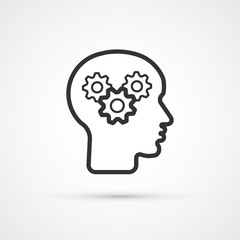 Lead research flat line trendy black icon. Vector eps10