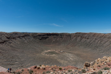Majestic Meteor Crater vista in springtime, northern Arizona	