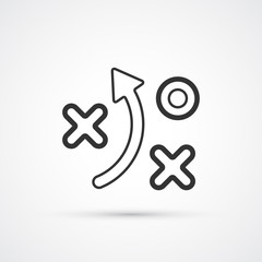 Strategy flat line trendy black icon. Vector eps10