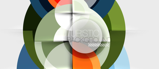 Fototapeta premium Circular geometrical design template