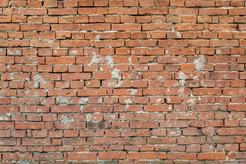 Old Weathered Red Brick Wall Texture