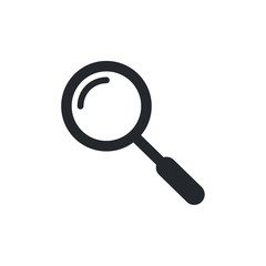 Search icon vector. flat icon magnifying glass symbol