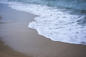 Sea wave move to the coast of sea, Pattaya beach, Thailand, Landscape nature of sea beach on summer