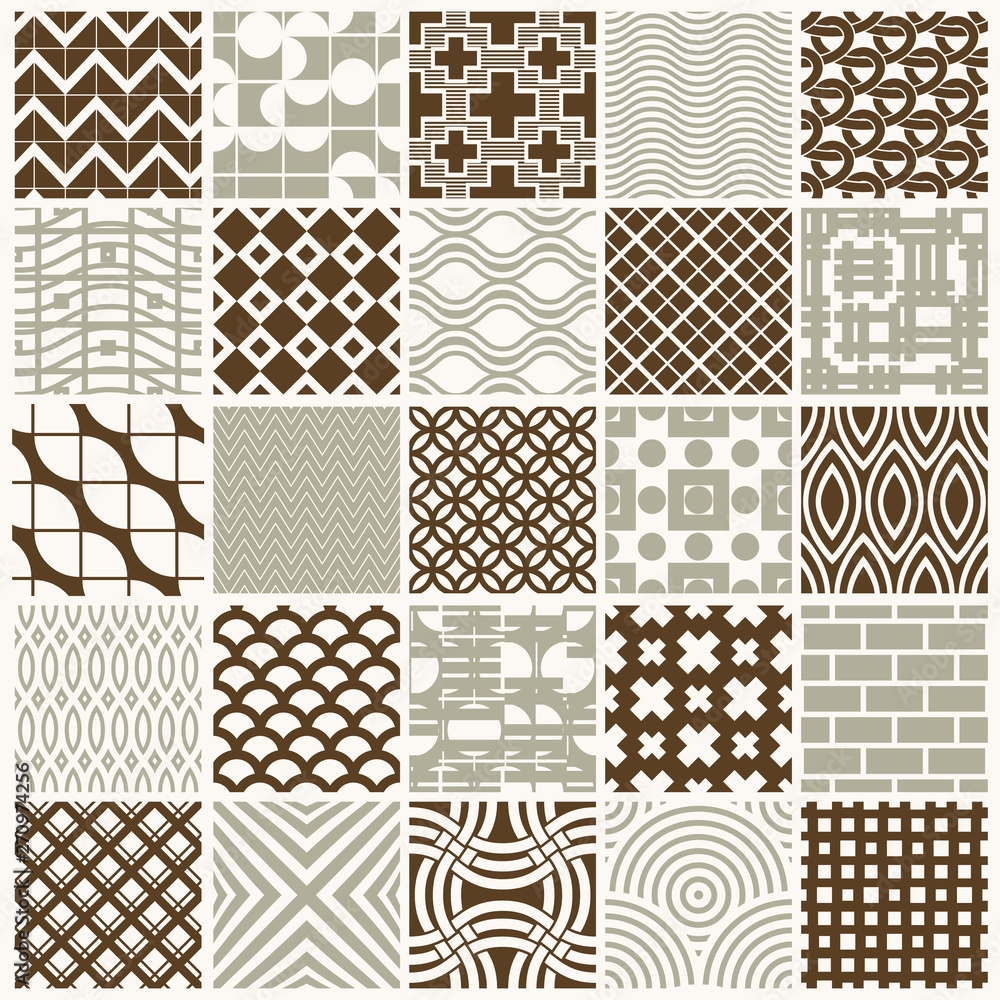 Poster vector graphic vintage textures created with squares, rhombuses and other geometric shapes. seamless