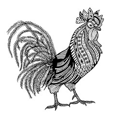 Rooster hand drawn doodle - 270976073