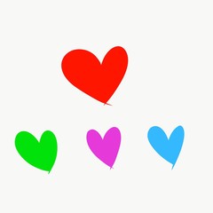 Hand Drawn Illustration Heart of Love in Valentine’s Day