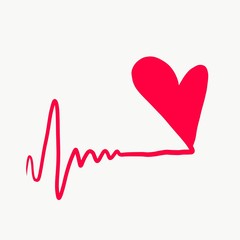 heart with cardiogram