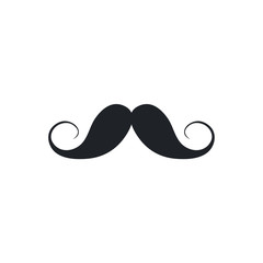 Italy mustache icon on white background. Simple illustration of italy mustache vector icon for web