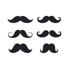 Set italy mustache icon on white background. Simple illustration of italy mustache vector icon for web