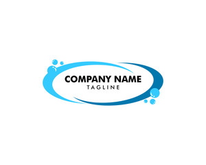 Water bubbles logo template vector icon