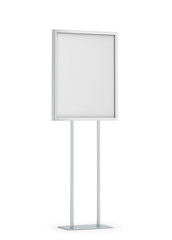 Blank poster stand mockup