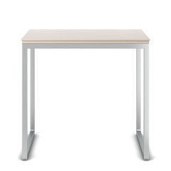 Minimalistic modern table with metallic legs