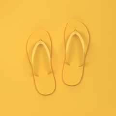 Blank pair of flip flops mockup