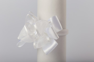 Children's hair ties on a white background.