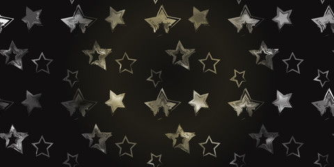 Stars hand drawn illustration. Seamless abstract surface pattern design