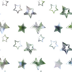 Stars hand drawn illustration. Seamless abstract surface pattern design
