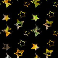 Obraz premium Stars hand drawn illustration. Seamless abstract surface pattern design