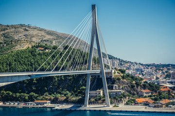 Obraz premium Franjo Tudjman Bridge in Gruz neighborhood od Dubrovnik, Croatia