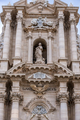 Cathedral of Syracuse, loctaed on the Ortygia isle, Sicily island, Italy