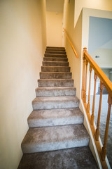 Fototapeta na wymiar Inside Stairway stairs for small house home apartment condominium 