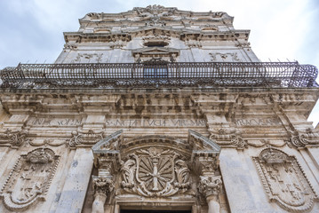 Abbey Church of Saint Lucy at Cathedral Square on Ortygia isle, Syracuse city, Sicily Island in Italy